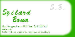 szilard bona business card